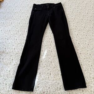 Hudson black low-rise bootcut jeans